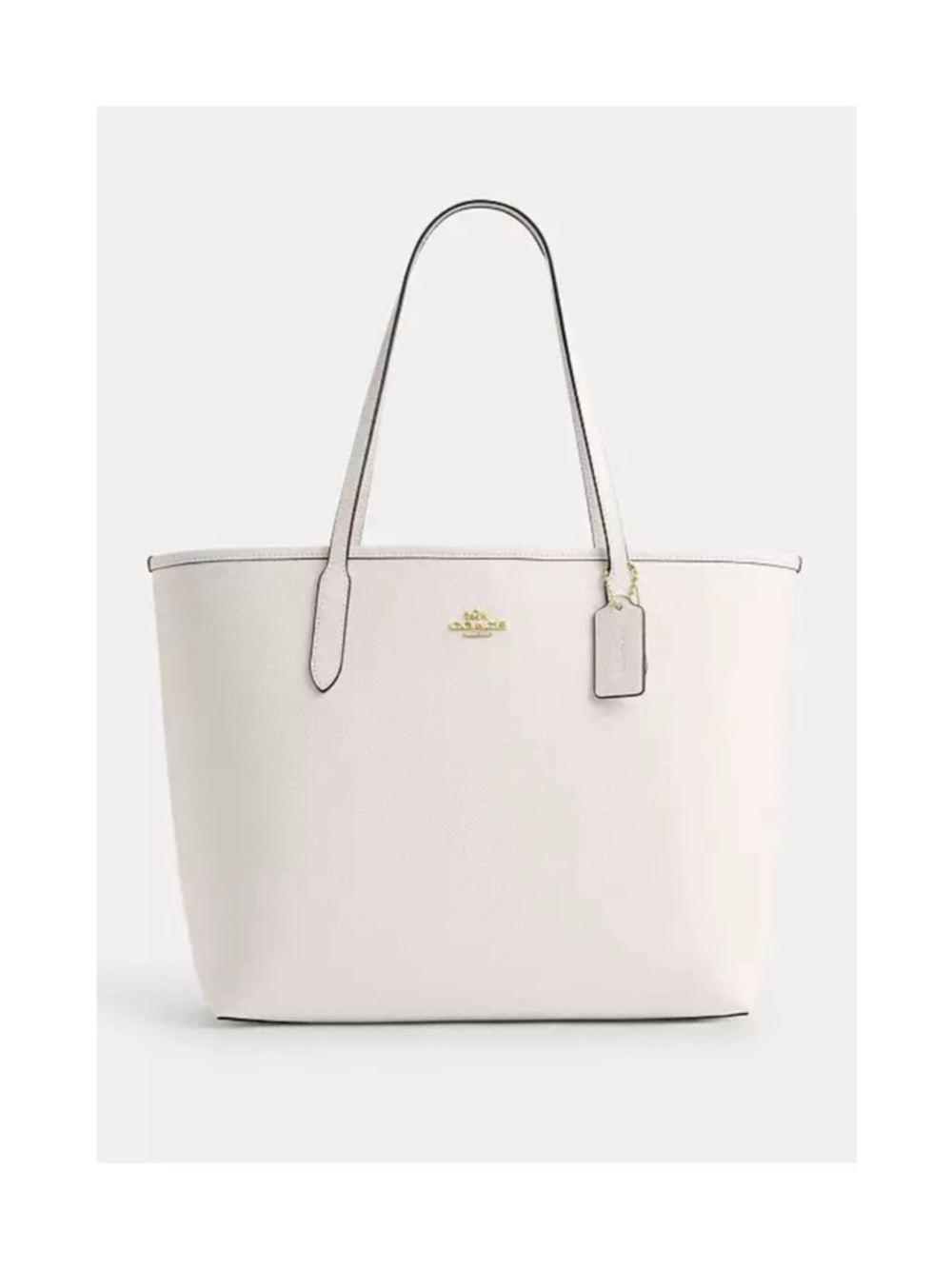 Coach Cream/Wine City Tote Bag